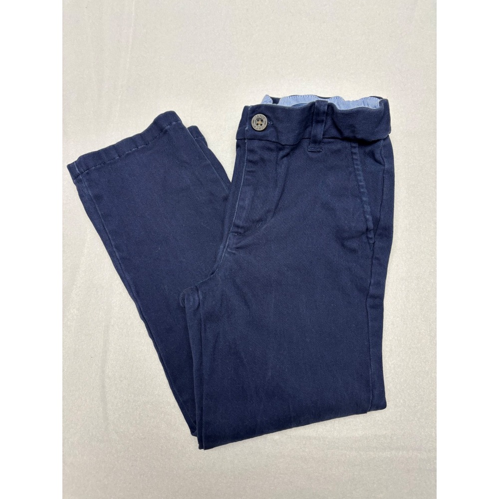 Classic Preppy Janie and Jack Boys Size 5 Navy Blue Straight Leg Chino Pants